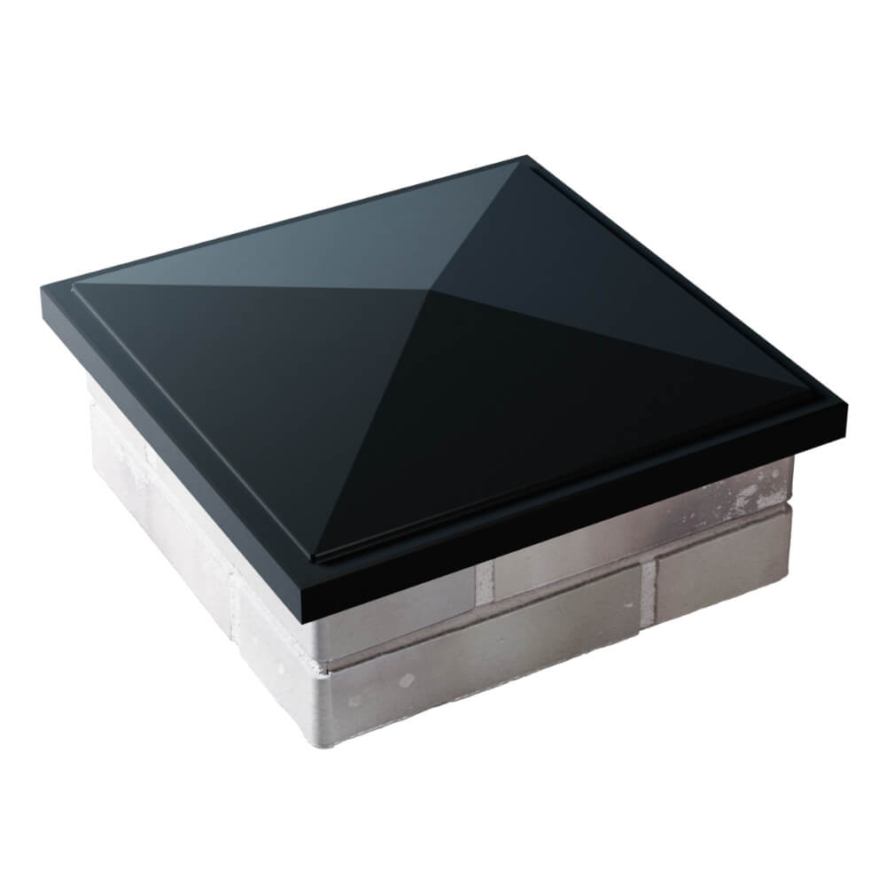 Колпак Zking БонаМоно Черный на столб 1.5х1.5 кирпича (385х385, 400х400мм) в Муроме фото