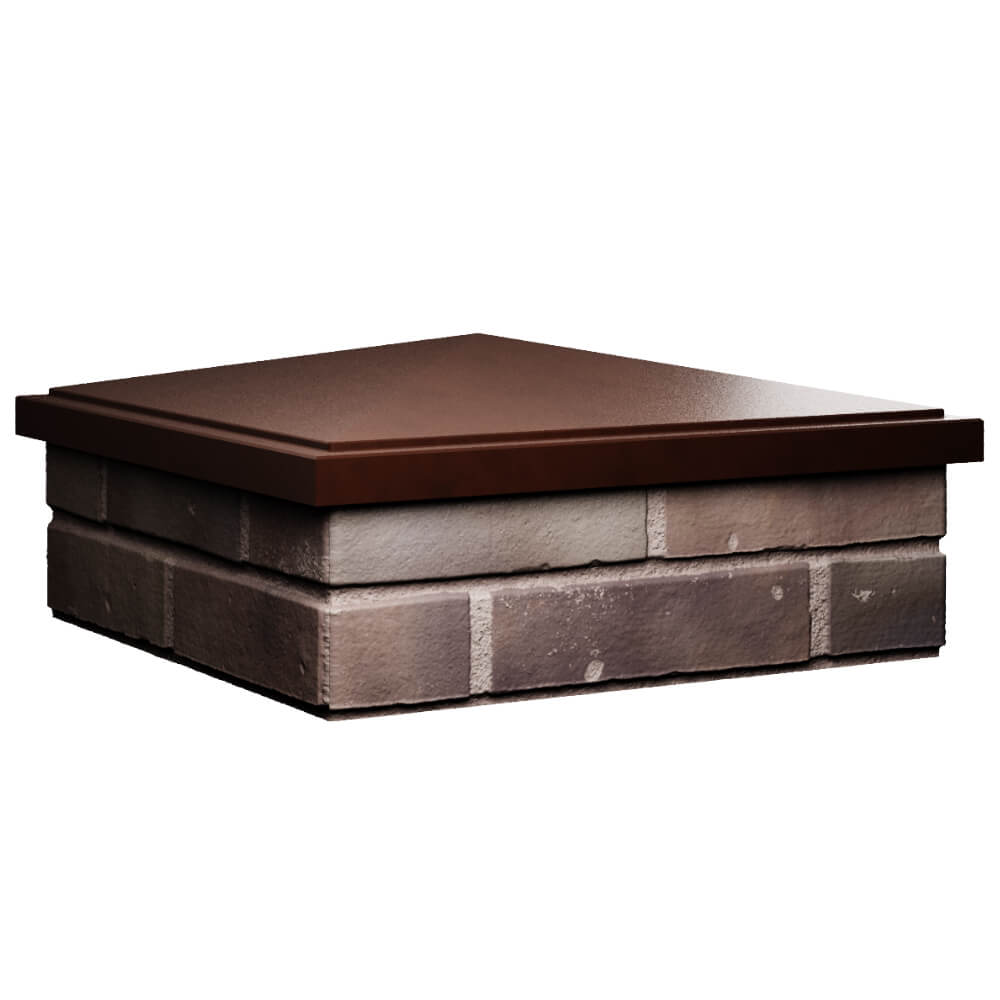 Колпак Zking БонаМоно Коричневый на столб 2х2 кирпича (515х515, 530х530мм) в Муроме фото