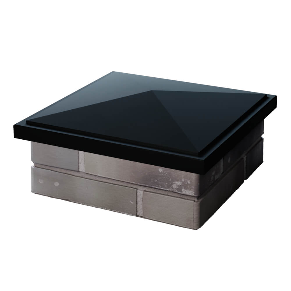 Колпак Zking БонаМоно Черный на столб 1.5х1.5 кирпича (385х385, 400х400мм) в Муроме фото