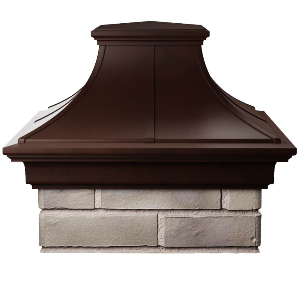 Колпак Zking Монблан Премиум Коричневый на столб 1.5х1.5 кирпича (385х385мм) Муром фото