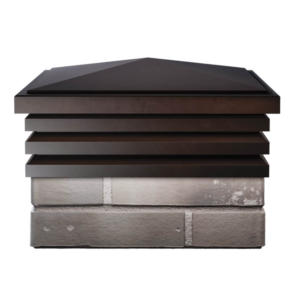 Колпак Zking Бона ХайТек Коричневый на столб 1.5х1.5 кирпича (385х385мм) Муром фото