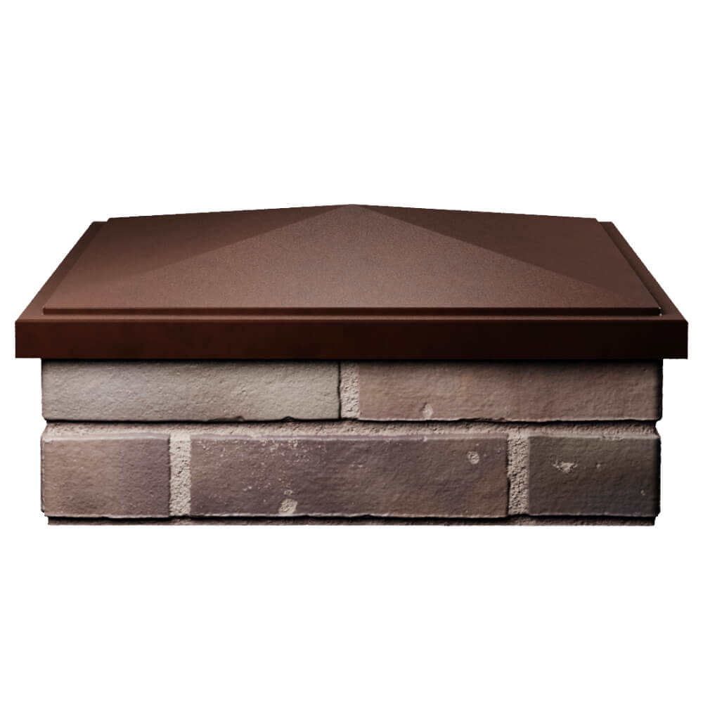 Колпак Zking БонаМоно Коричневый на столб 2х2 кирпича (515х515, 530х530мм) Муром фото