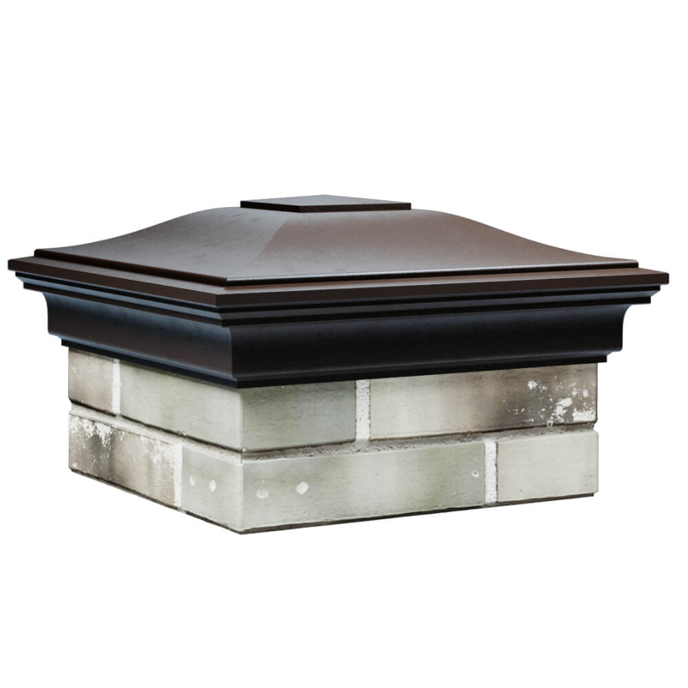 Колпак Zking Монблан Коричневый на столб 1.5х1.5 кирпича (385х385мм) в Муроме фото