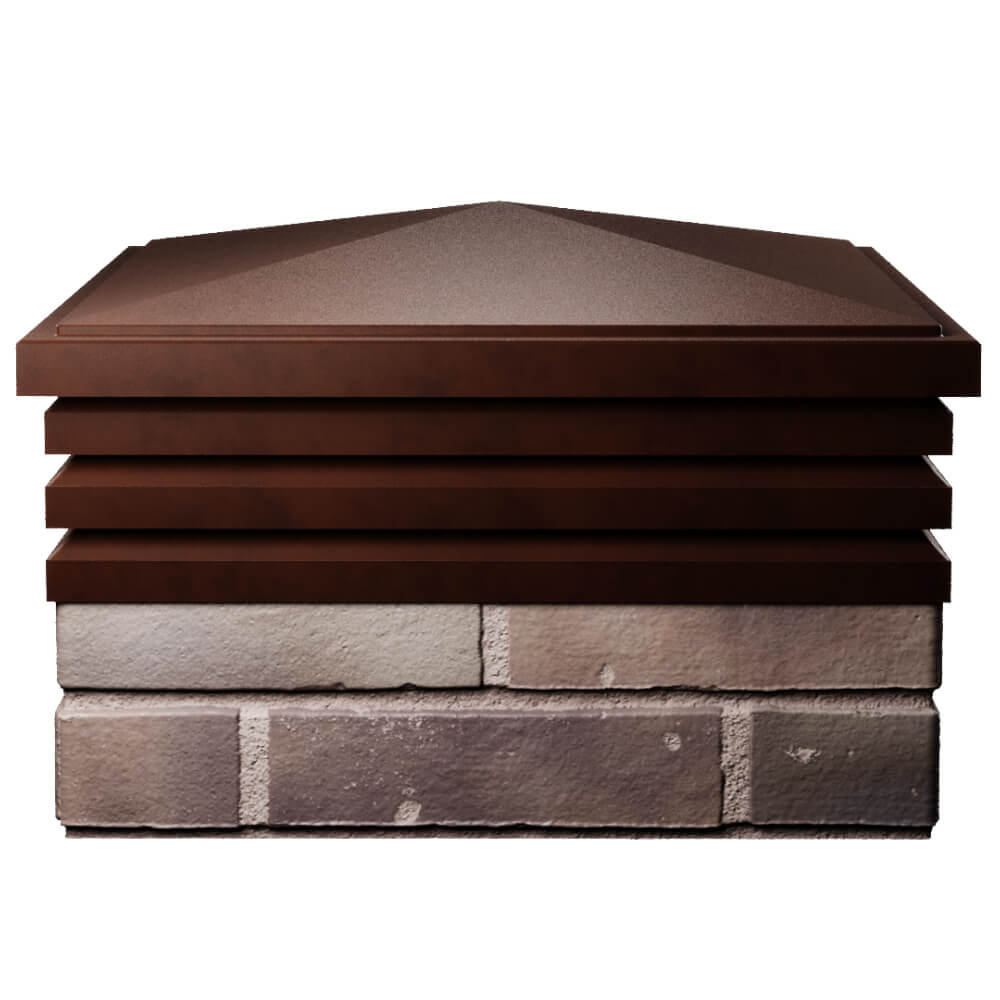 Колпак Zking Бона ХайТек Коричневый на столб 2х2 кирпича (513х513мм) Муром фото