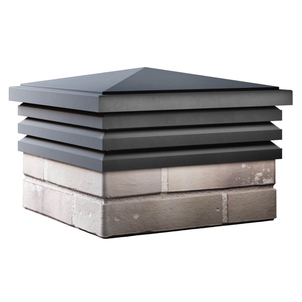 Колпак Zking Бона ХайТек Серый на столб 1.5х1.5 кирпича (385х385мм) в Муроме фото