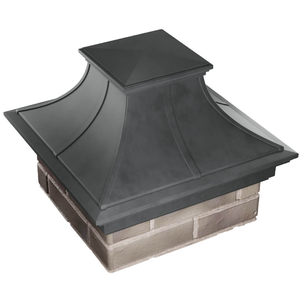 Колпак Zking Монблан Премиум Серый на столб 1.5х1.5 кирпича (385х385мм) в Муроме фото