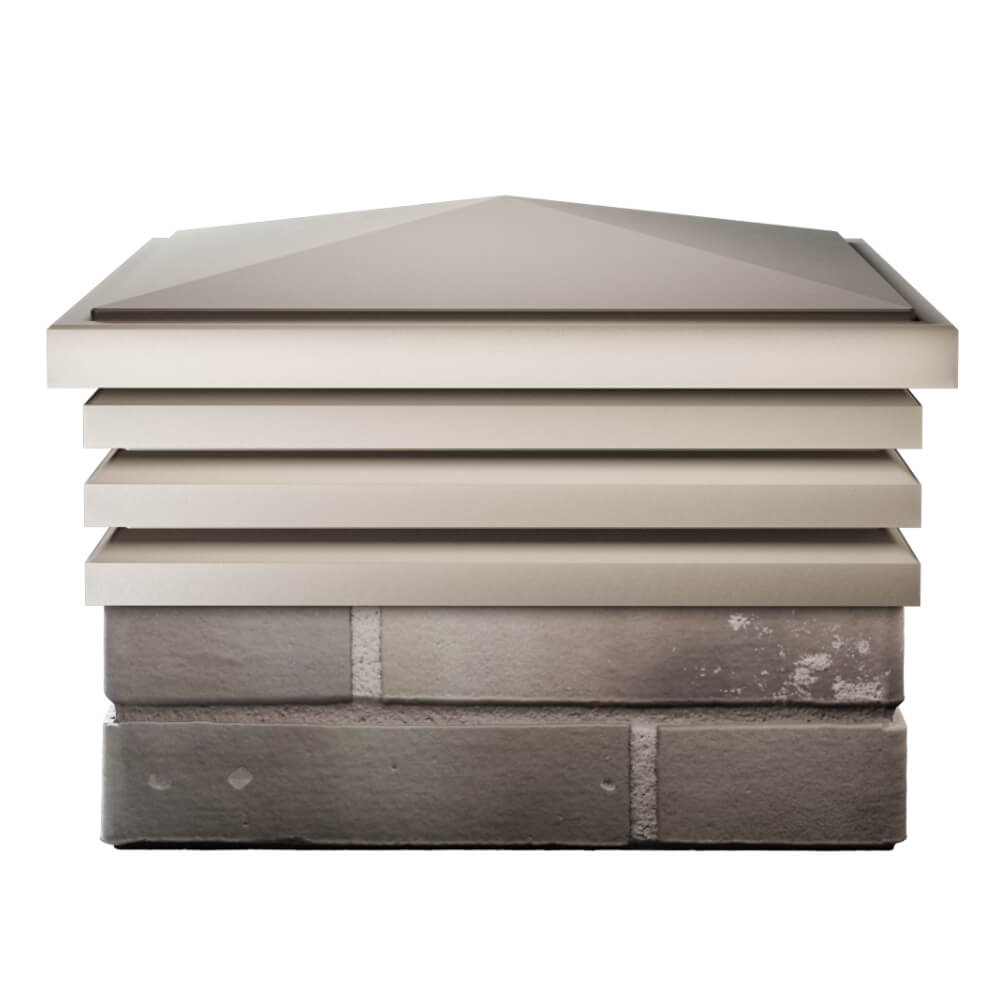 Колпак Zking Бона ХайТек Бежевый на столб 1.5х1.5 кирпича (385х385мм) Муром фото