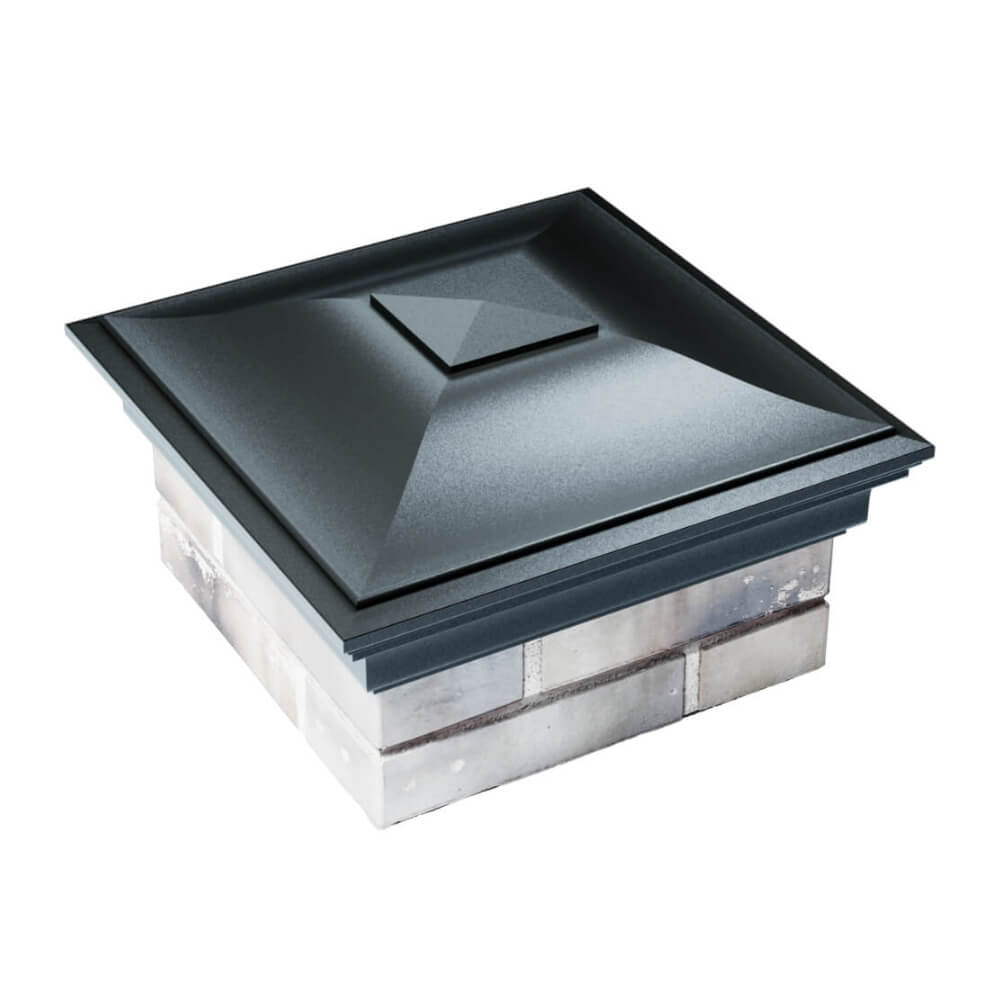 Колпак Zking Монблан Черный на столб 1.5х1.5 еврокирпича 0.7НФ (355х355мм) в Муроме фото