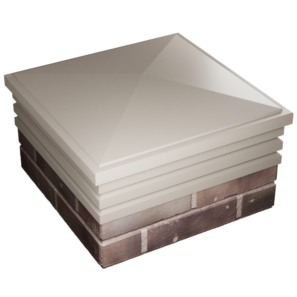 Колпак Zking Бона ХайТек Бежевый на столб 2х2 кирпича (513х513мм) в Муроме фото