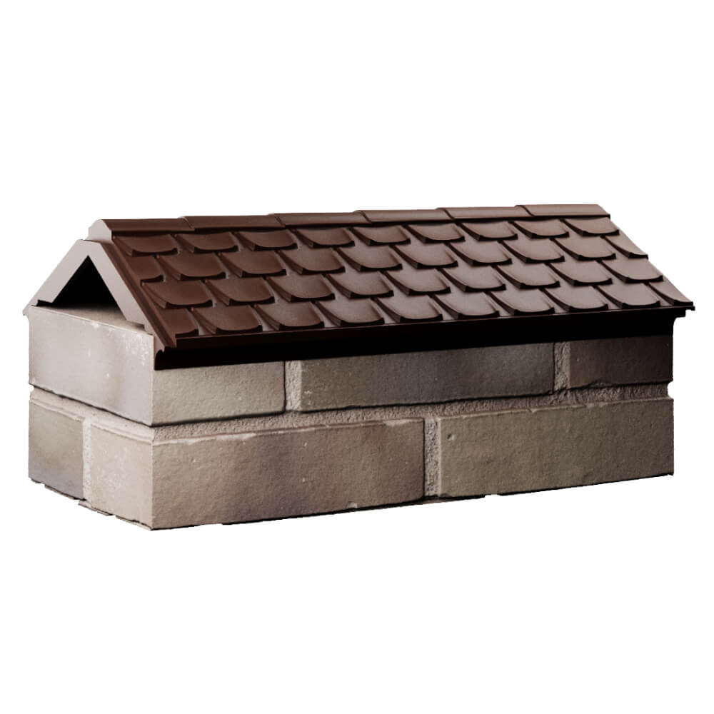 Парапет Zking Эльбрус Коричневый с посадкой на 1 кирпич (255мм) Муром фото