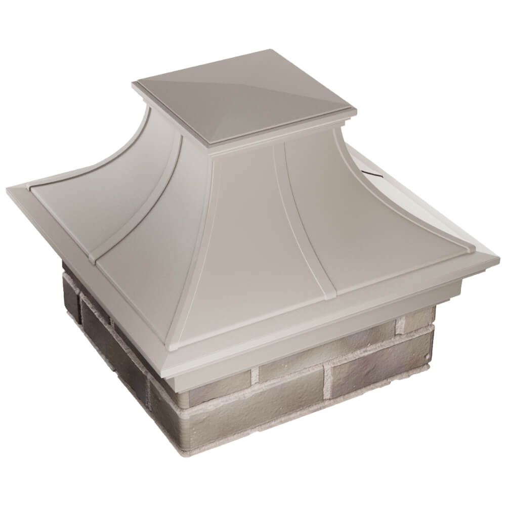 Колпак Zking Монблан Премиум Бежевый на столб 1.5х1.5 кирпича (385х385мм) в Муроме фото