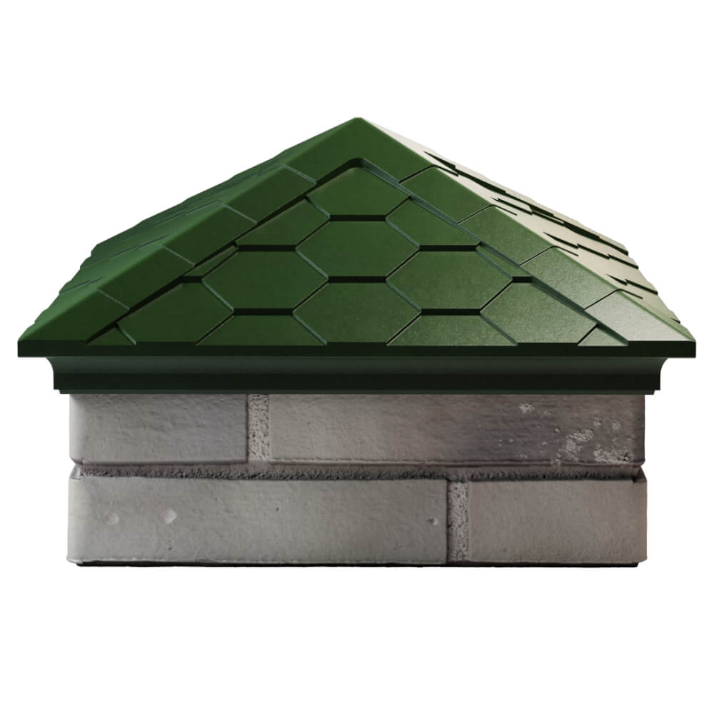 Колпак Zking Эверест Зеленый на столб 1.5х1.5 кирпича (390х390мм) Муром фото
